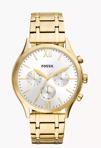 FOSSIL DORADO CON FONDO BLANCO BQ2809