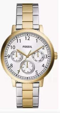 FOSSIL PLATEADO CON DORADO BQ2735