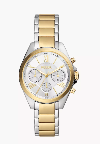 FOSSIL PLATEADO CON DORADO BQ3849