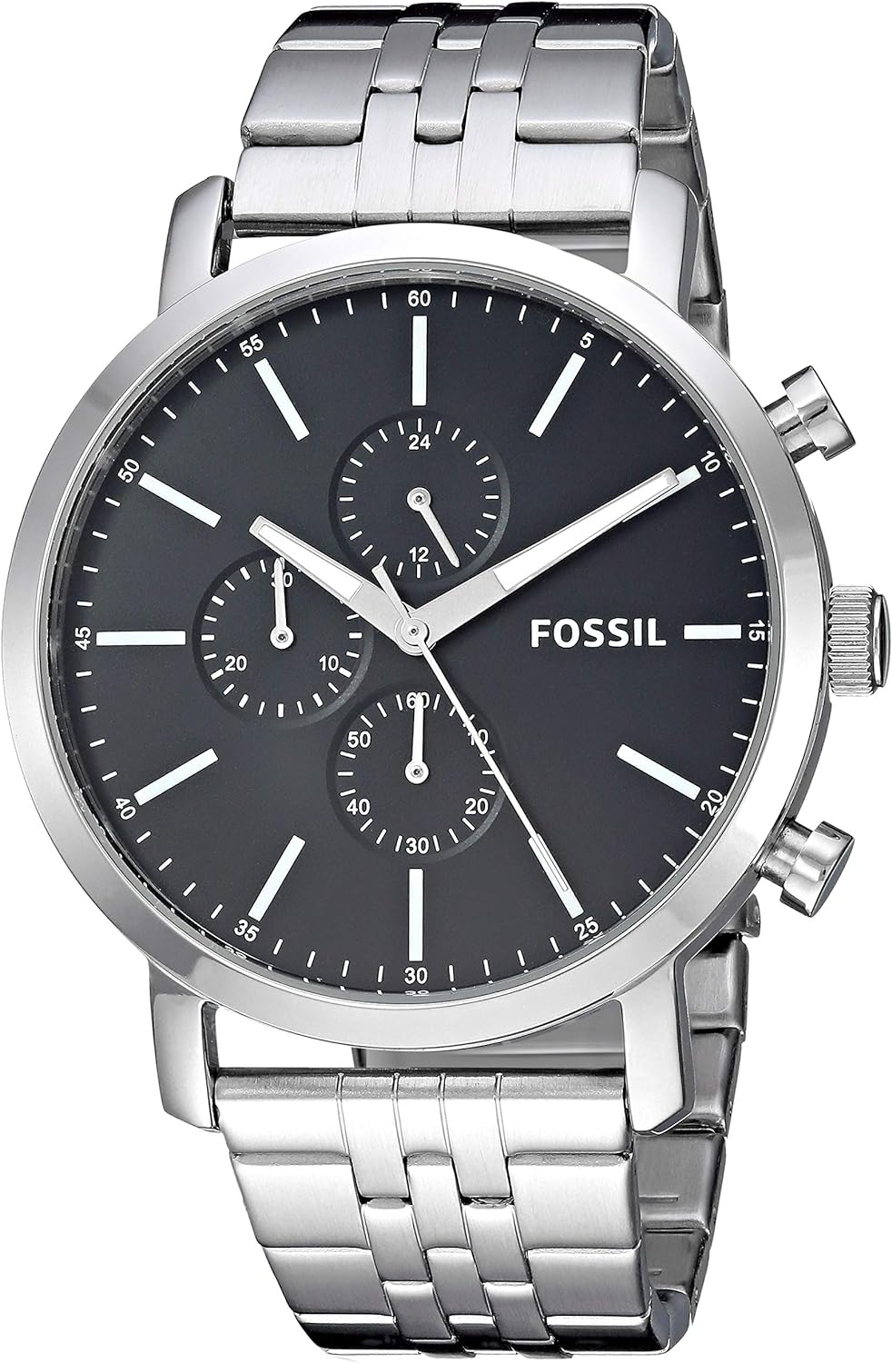 FOSSIL PLATEADO CON FONDO NEGRO BQ2328IE