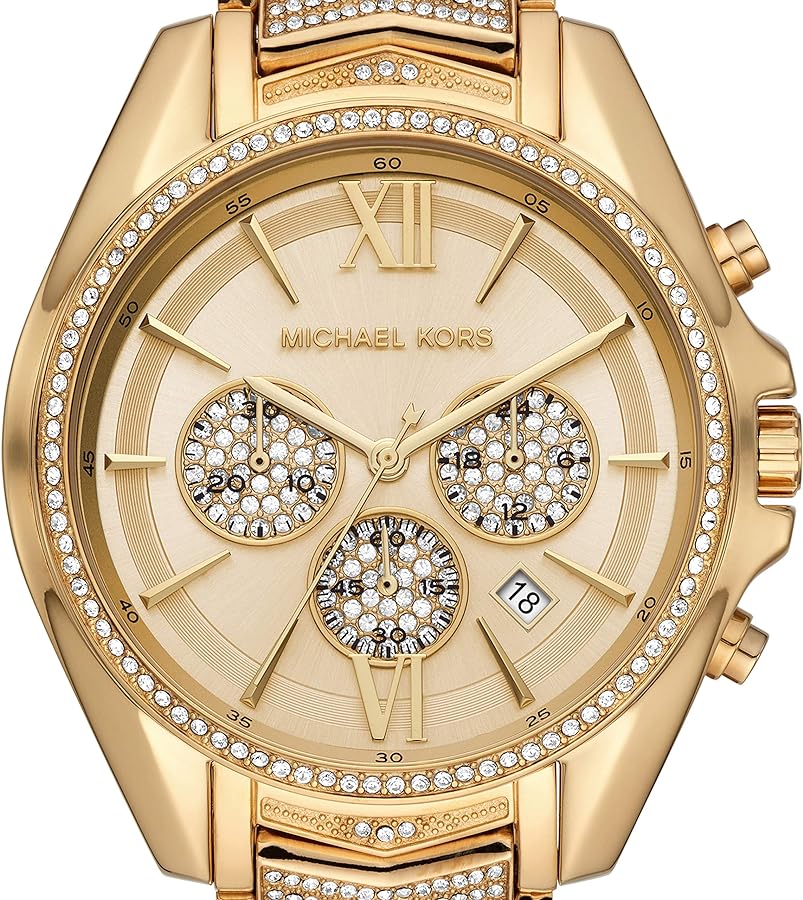 MICHAEL KORS DORADO CON BRILLOS EN TRIANGULO MK6729