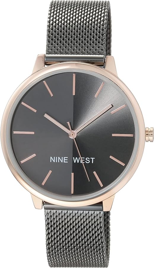 RELOJ NINE WEST GRIS CON ORO ROSA NW2777GYGT