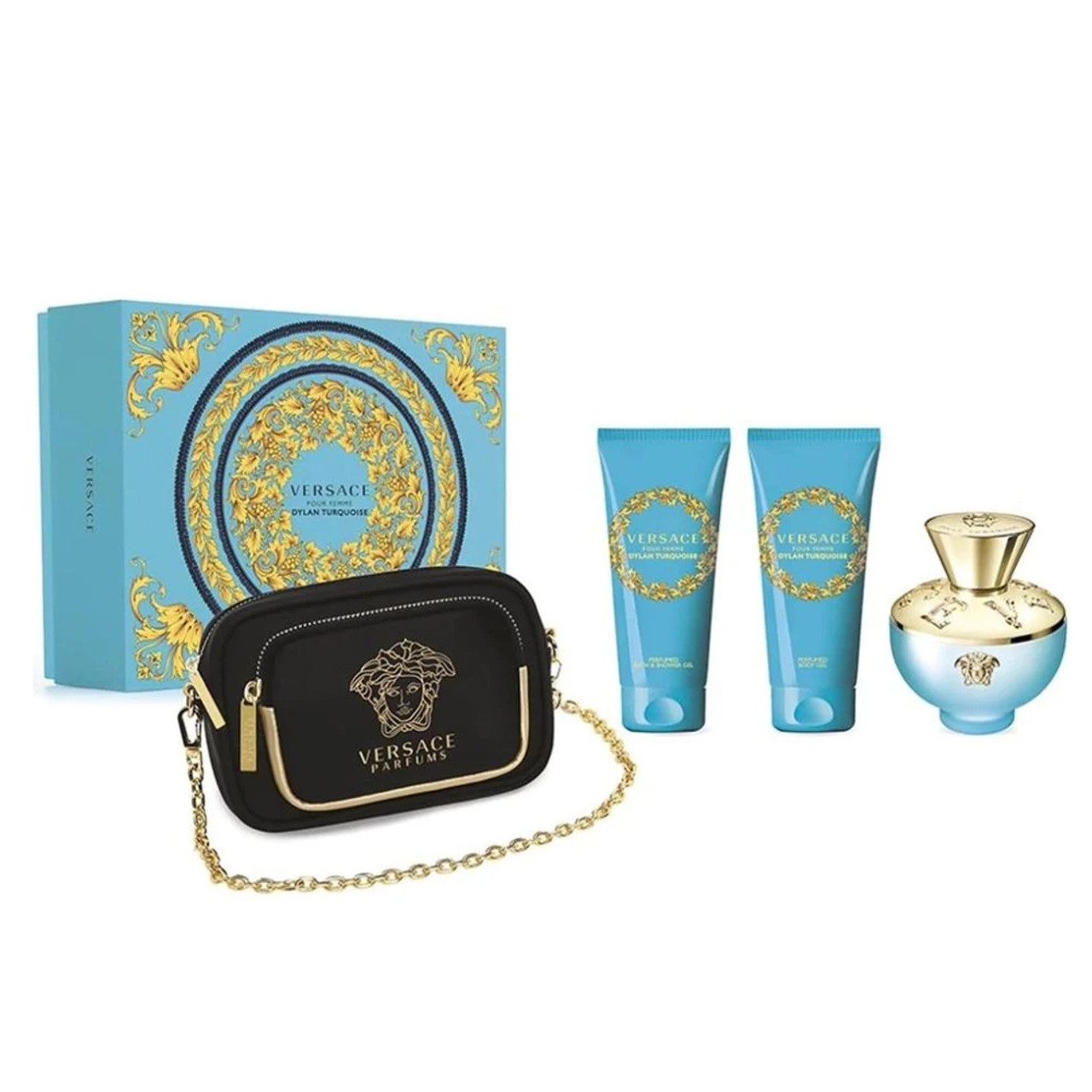 SET VERSACE DYLAN TURQUIOSE 4PCS