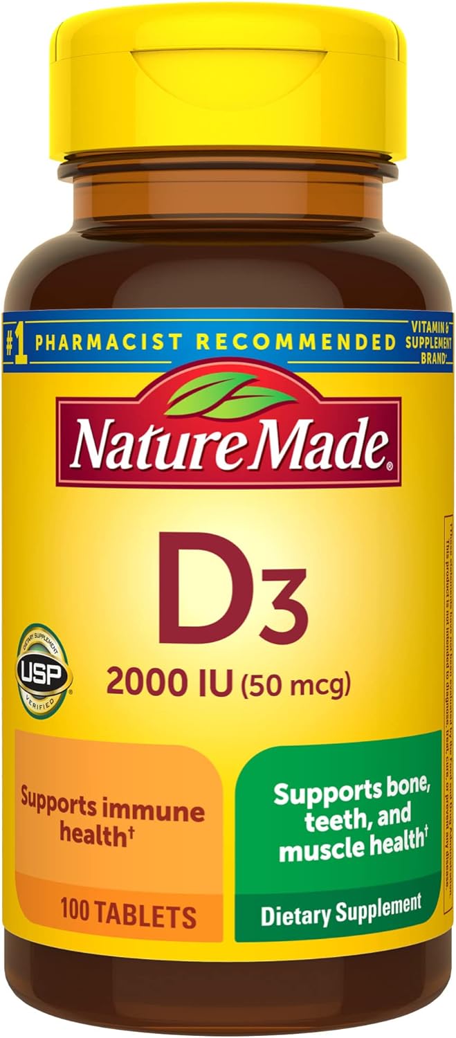 VITAMINA D3 DE 2000 IU (50MCG) 100 TABLETAS